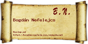 Bogdán Nefelejcs névjegykártya